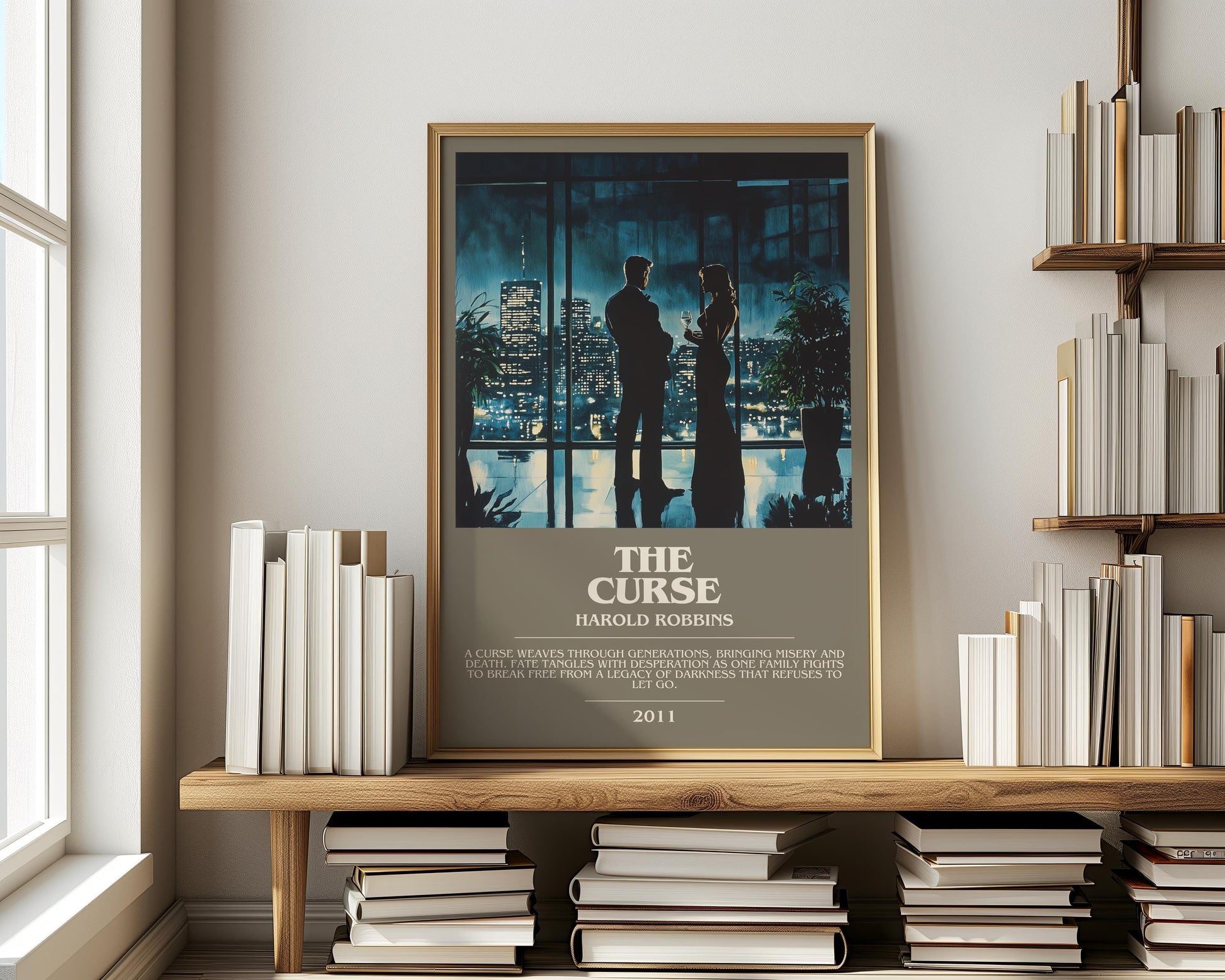 The Curse by Harold Robbins | Descriptive Modern Book Art | Poster