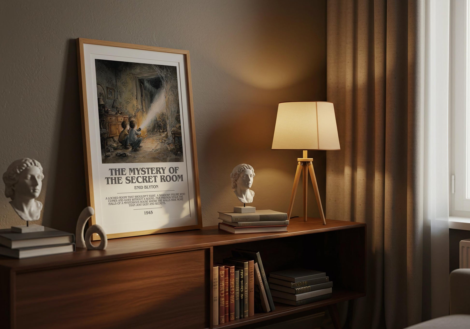 The Mystery Of The Secret Room by Enid Blyton | Descriptive Modern Book Art | Poster