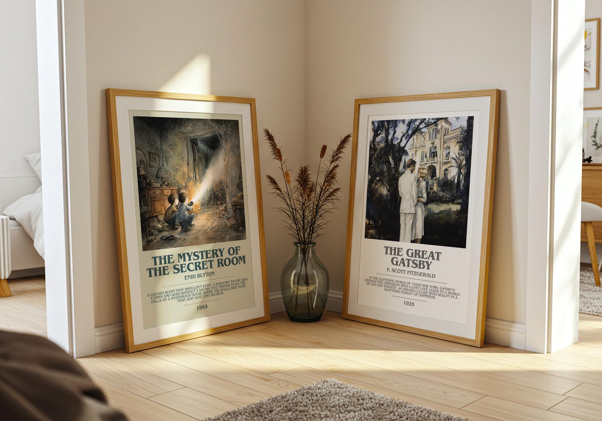 The Mystery Of The Secret Room by Enid Blyton | Descriptive Modern Book Art | Poster