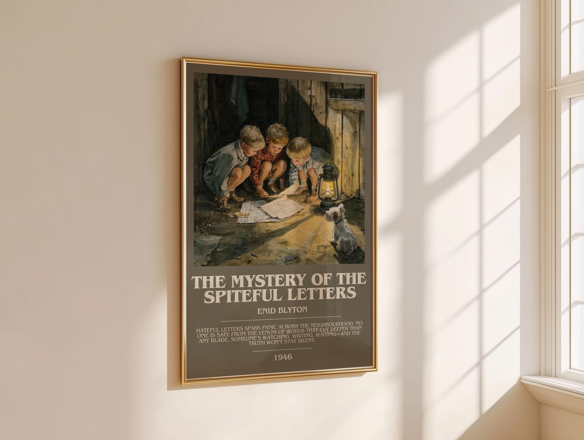 The Mystery Of The Spiteful Letters by Enid Blyton | Descriptive Modern Book Art | Poster