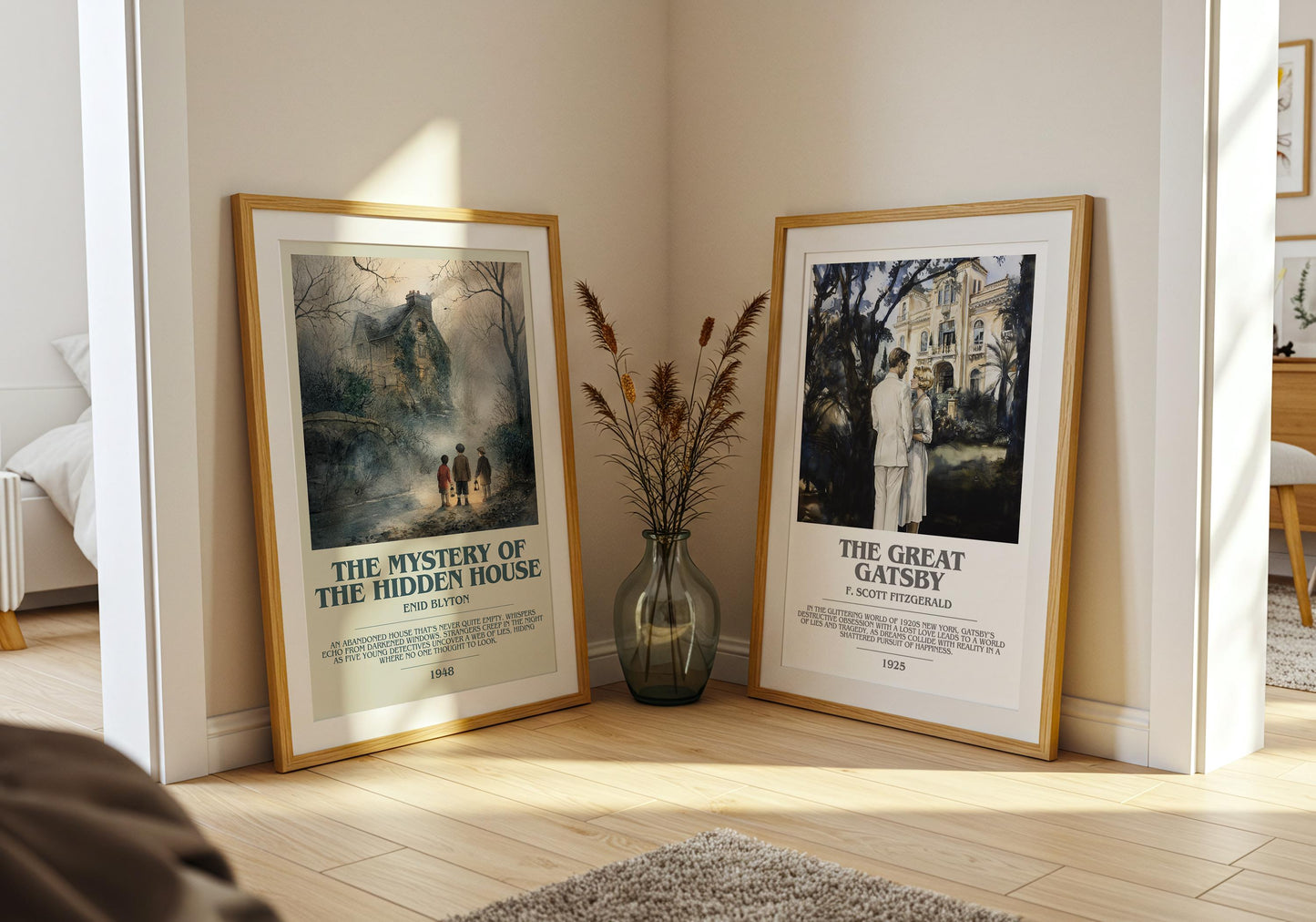 The Mystery Of The Hidden House by Enid Blyton | Descriptive Modern Book Art | Poster