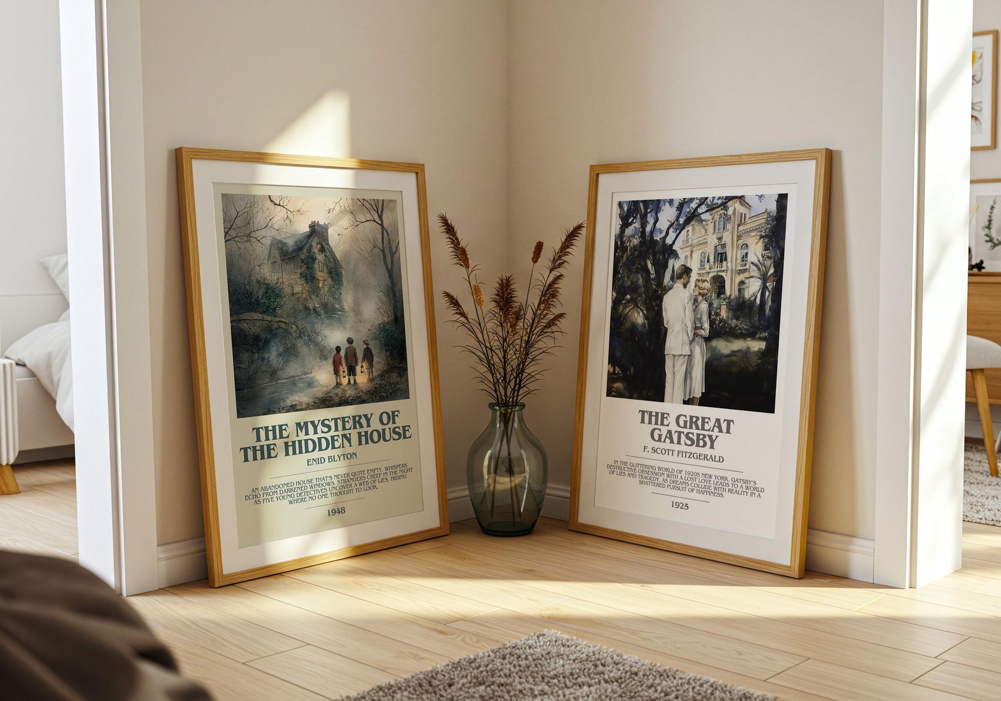 The Mystery Of The Hidden House by Enid Blyton | Descriptive Modern Book Art | Poster