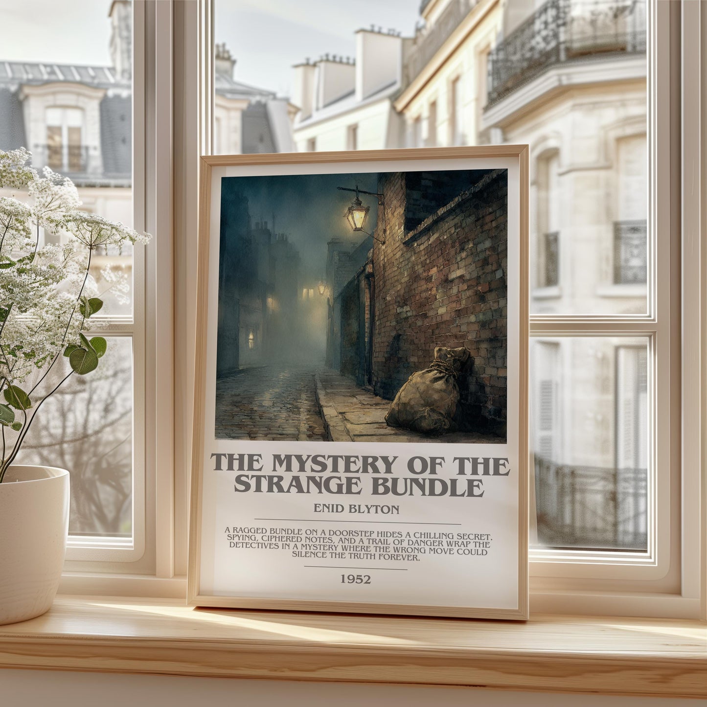 The Mystery Of The Strange Bundle by Enid Blyton | Descriptive Modern Book Art | Poster