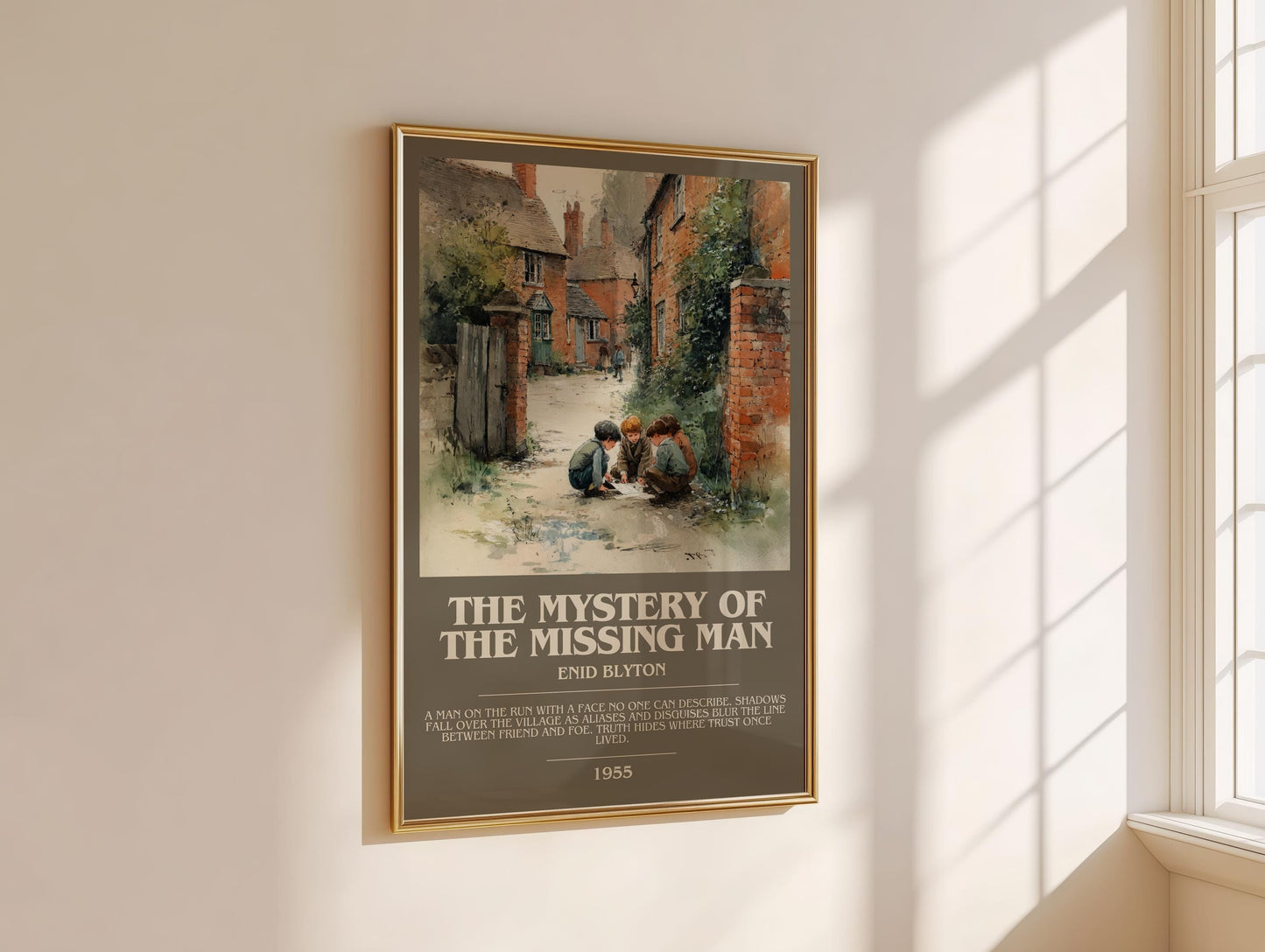 The Mystery Of The Missing Man by Enid Blyton | Descriptive Modern Book Art | Poster