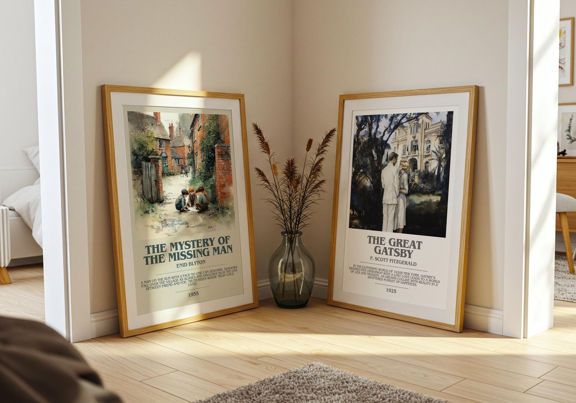 The Mystery Of The Missing Man by Enid Blyton | Descriptive Modern Book Art | Poster