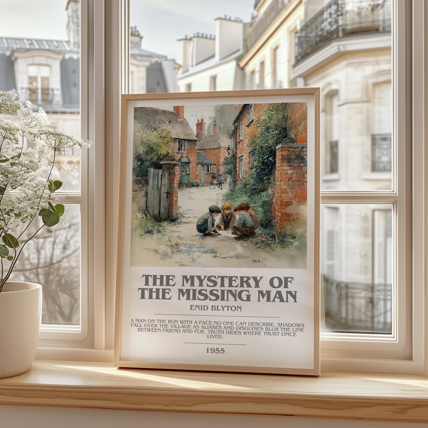 The Mystery Of The Missing Man by Enid Blyton | Descriptive Modern Book Art | Poster