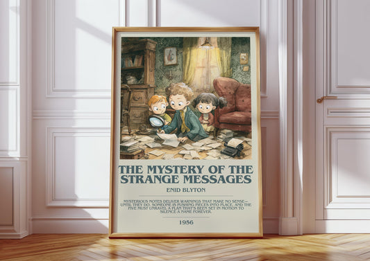 The Mystery Of The Strange Messages by Enid Blyton | Descriptive Modern Book Art | Poster