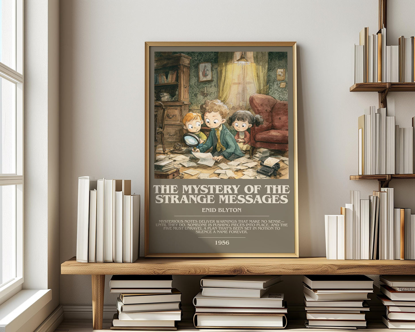 The Mystery Of The Strange Messages by Enid Blyton | Descriptive Modern Book Art | Poster