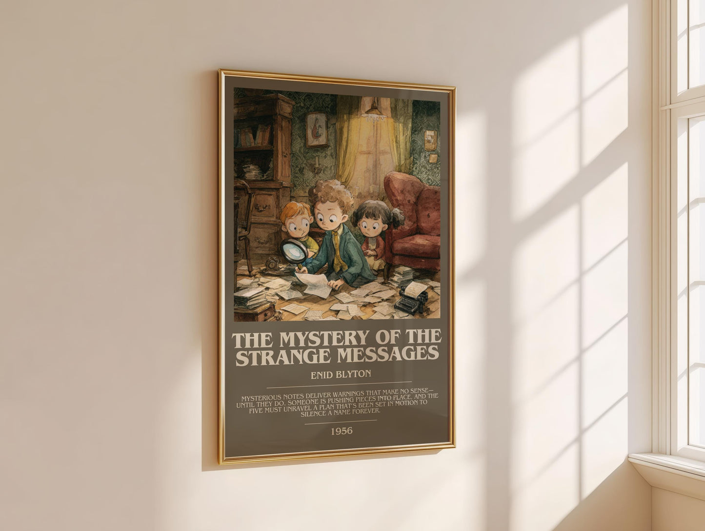 The Mystery Of The Strange Messages by Enid Blyton | Descriptive Modern Book Art | Poster