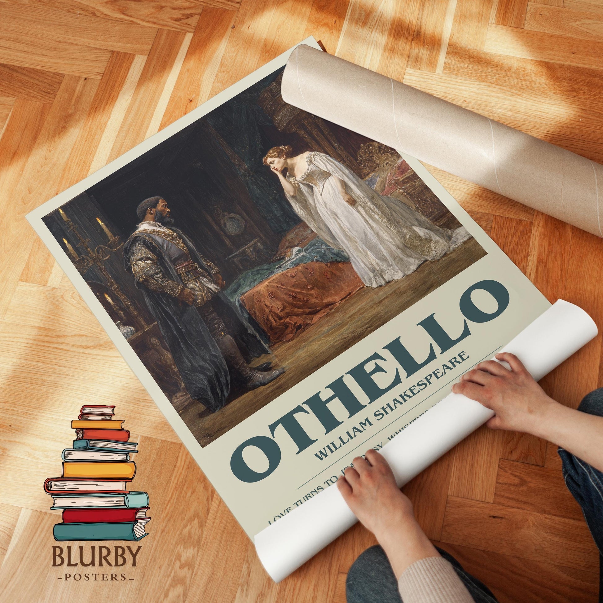 Othello by William Shakespeare | Descriptive Modern Book Art | Poster