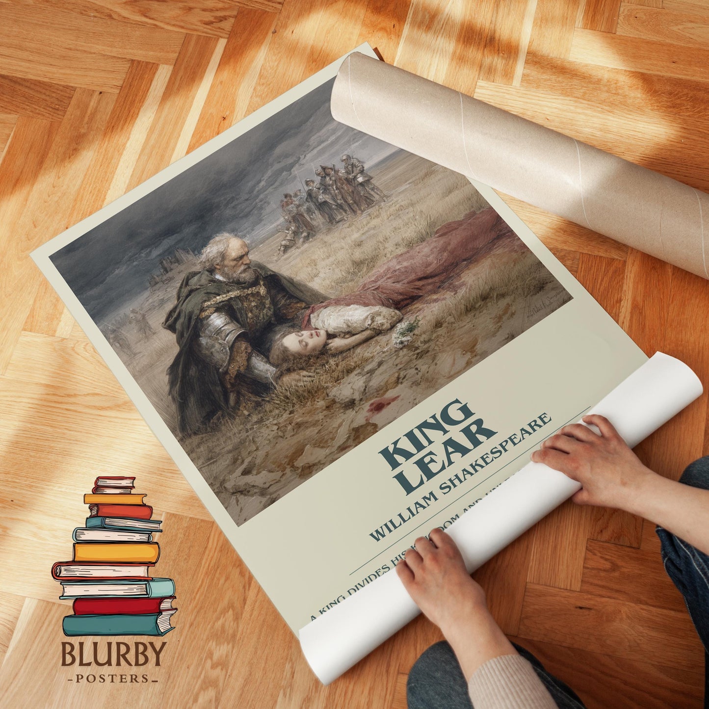 King Lear by William Shakespeare | Descriptive Modern Book Art | Poster