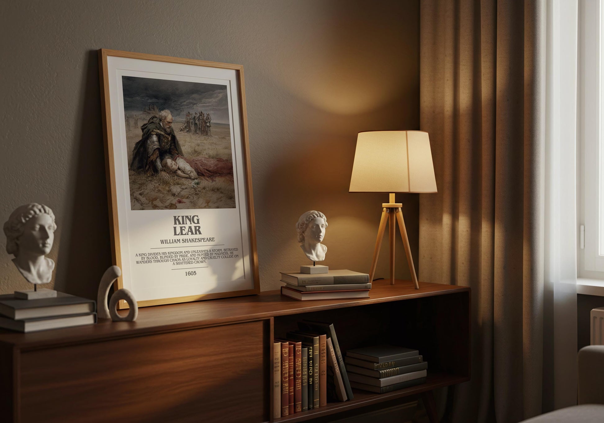 King Lear by William Shakespeare | Descriptive Modern Book Art | Poster