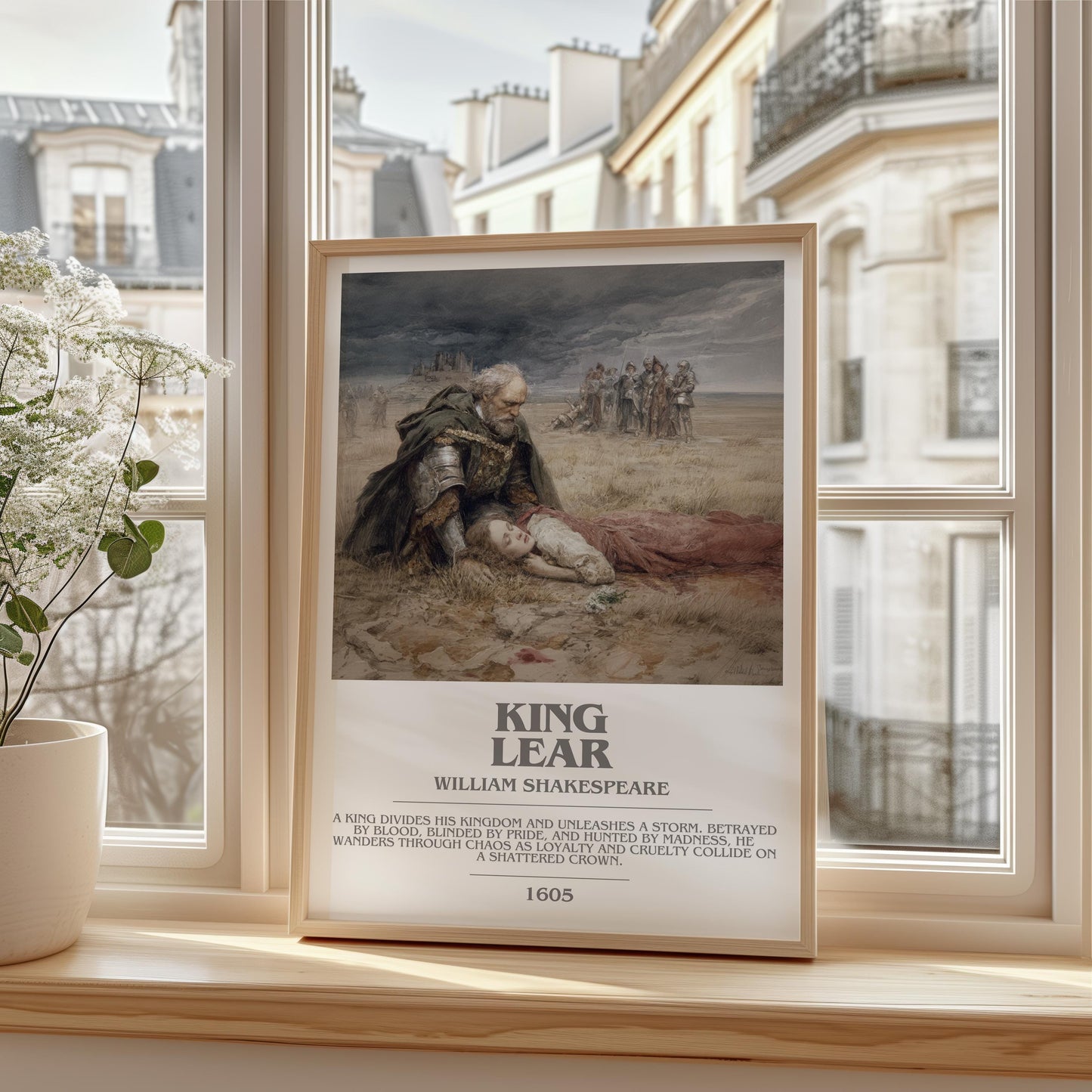 King Lear by William Shakespeare | Descriptive Modern Book Art | Poster