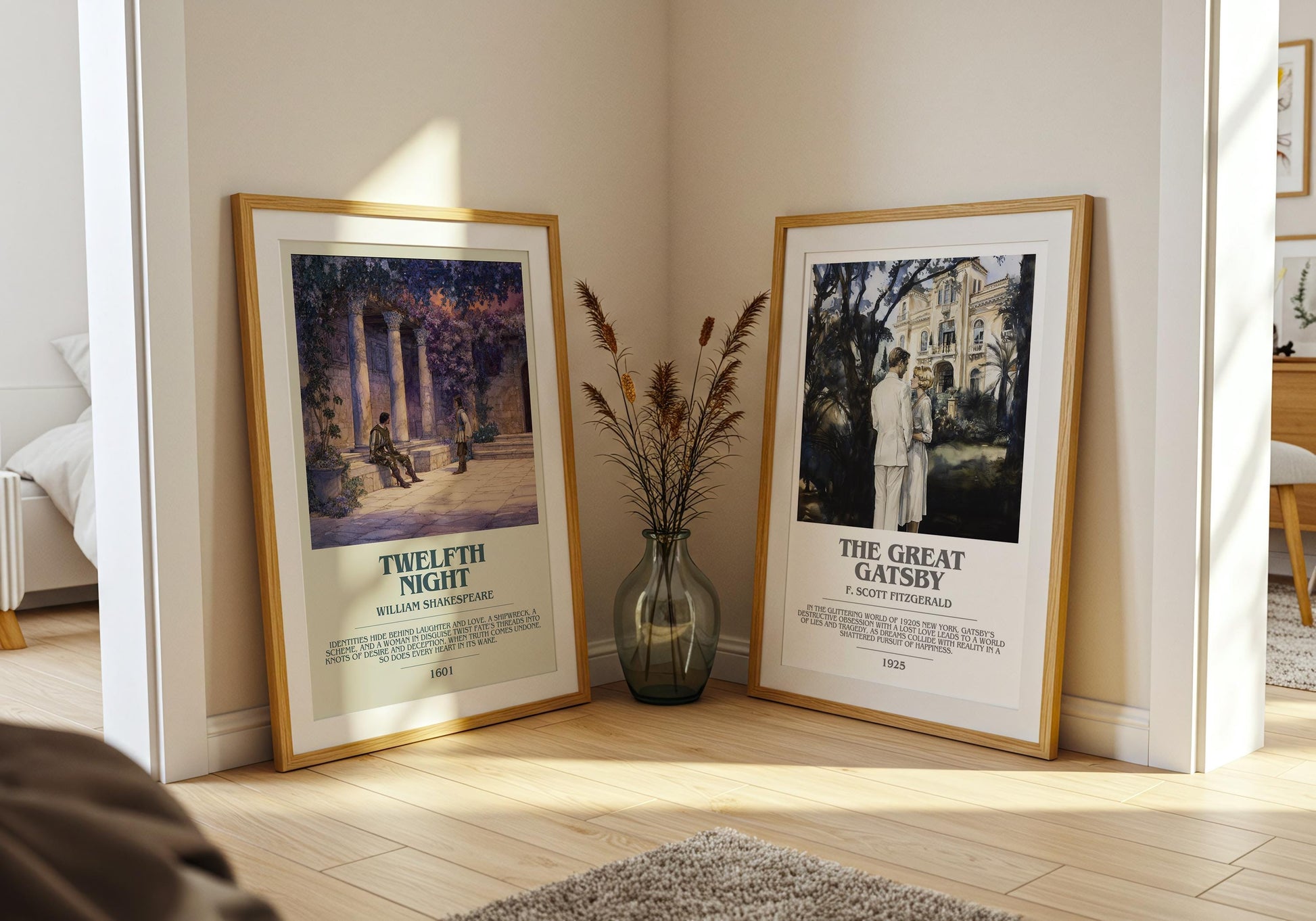 Twelfth Night by William Shakespeare | Descriptive Modern Book Art | Poster