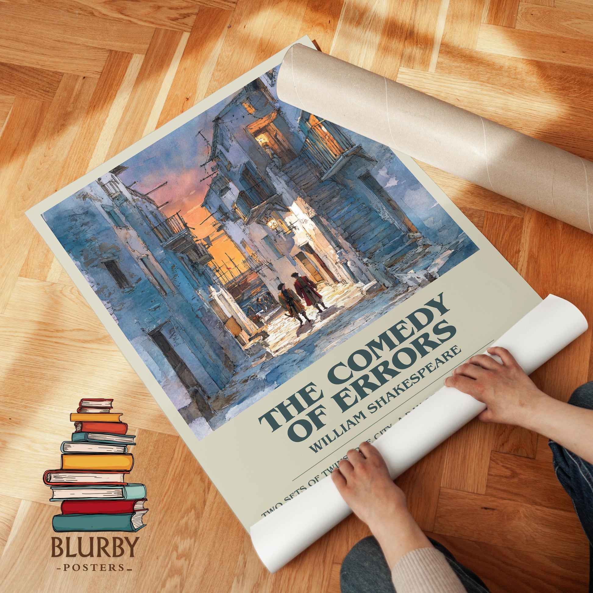 The Comedy Of Errors by William Shakespeare | Descriptive Modern Book Art | Poster