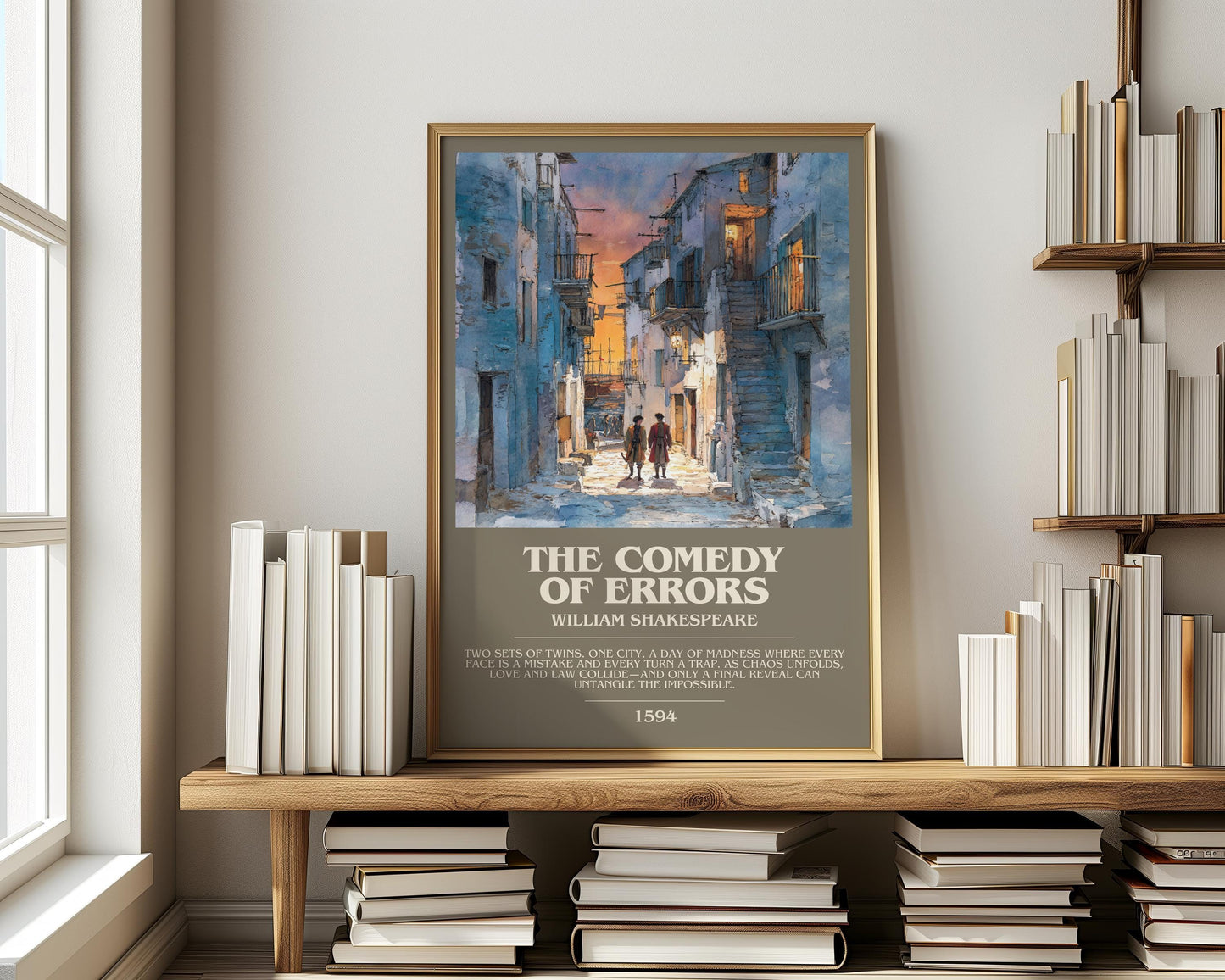 The Comedy Of Errors by William Shakespeare | Descriptive Modern Book Art | Poster