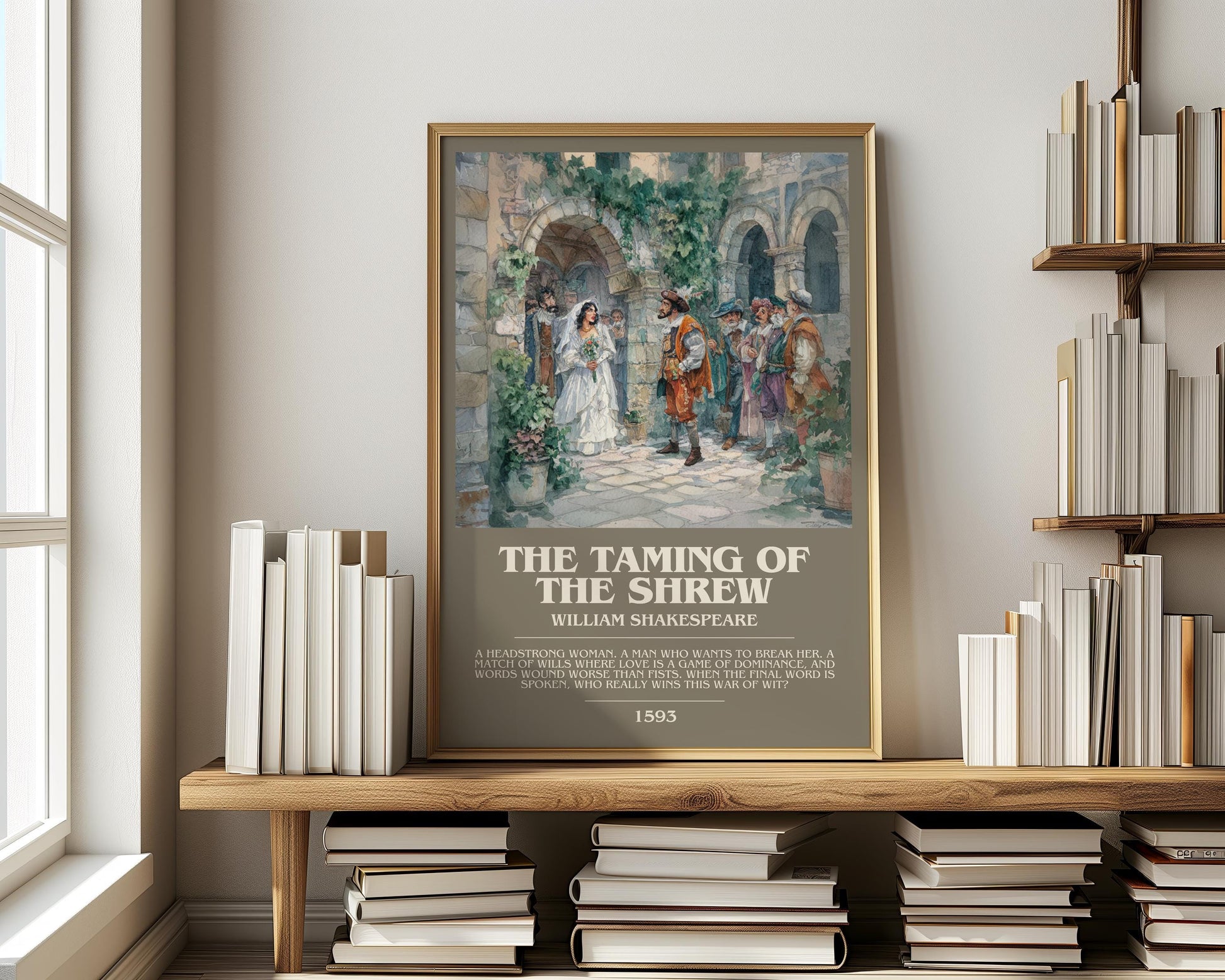 Julius Caesar by William Shakespeare | Descriptive Modern Book Art | Poster