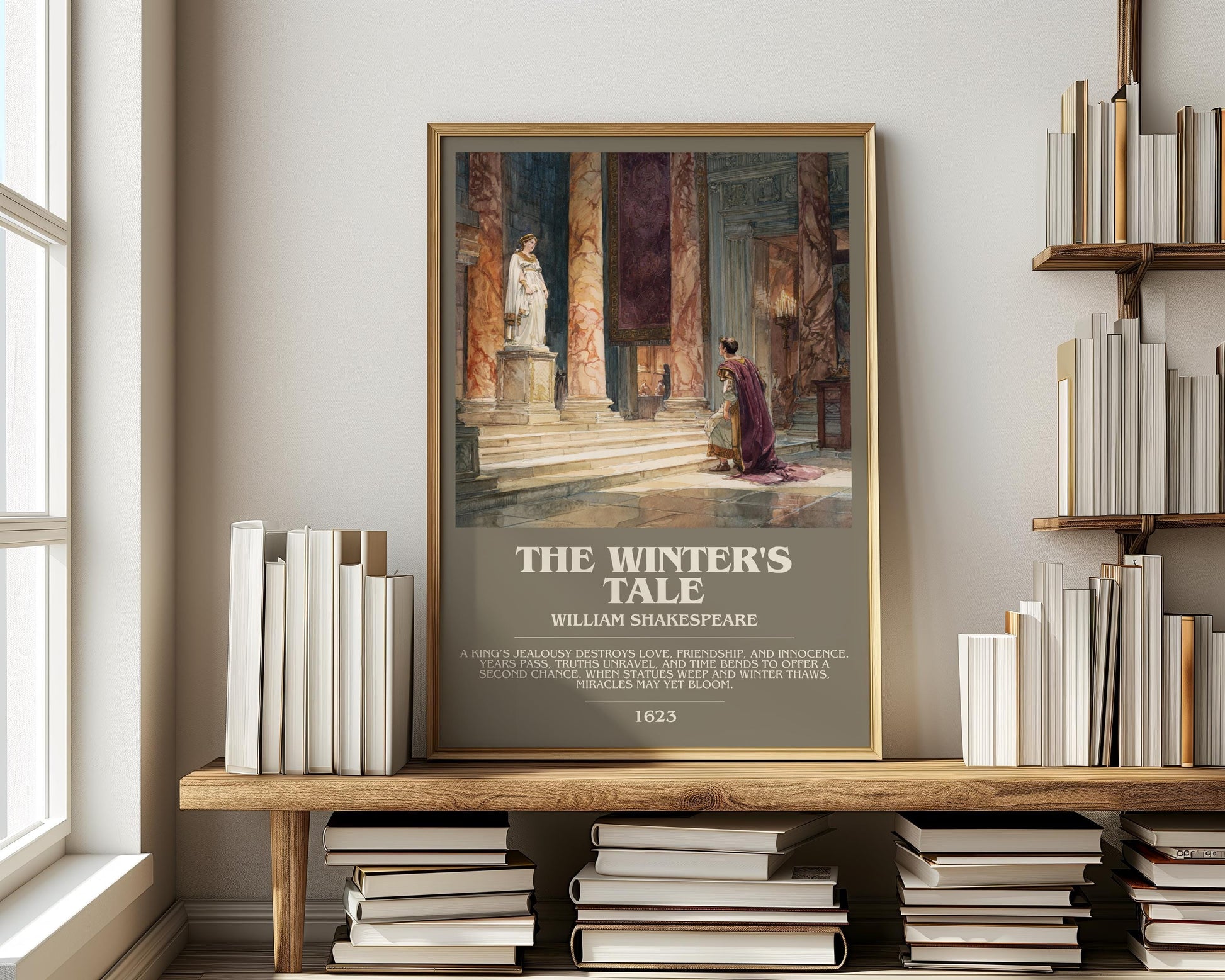 The Winter's Tale by William Shakespeare | Descriptive Modern Book Art | Poster