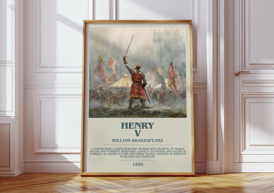 Henry V by William Shakespeare | Descriptive Modern Book Art | Poster