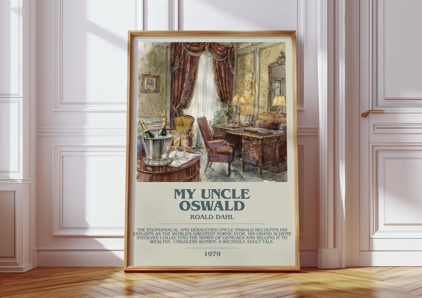 My Uncle Oswald by Roald Dahl | Descriptive Modern Book Art | Poster