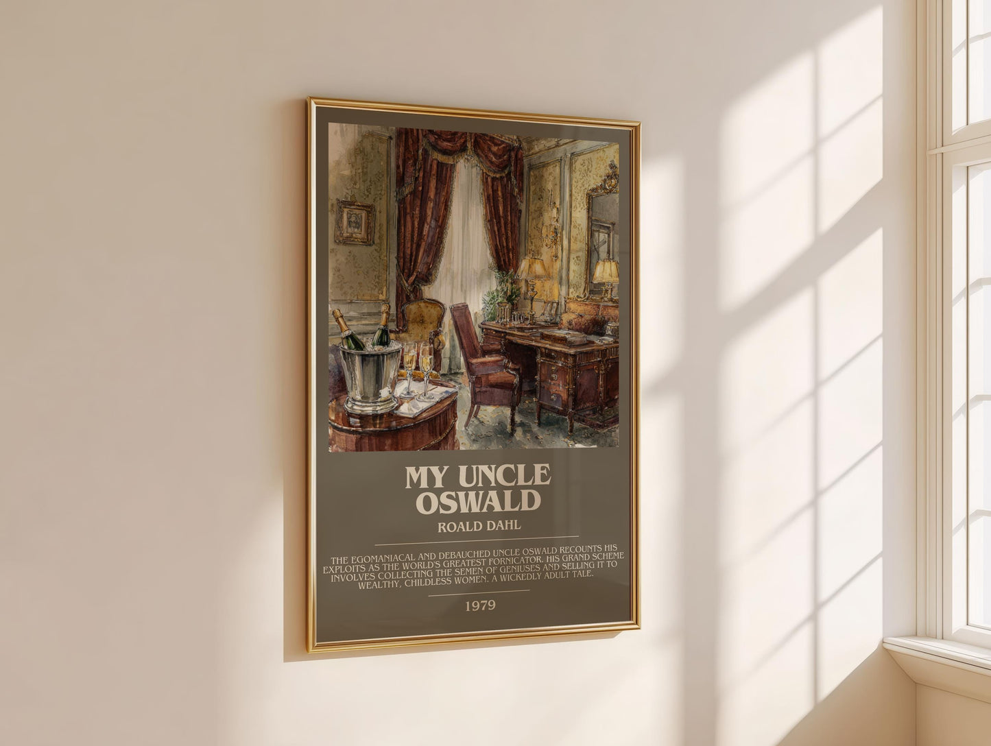 My Uncle Oswald by Roald Dahl | Descriptive Modern Book Art | Poster