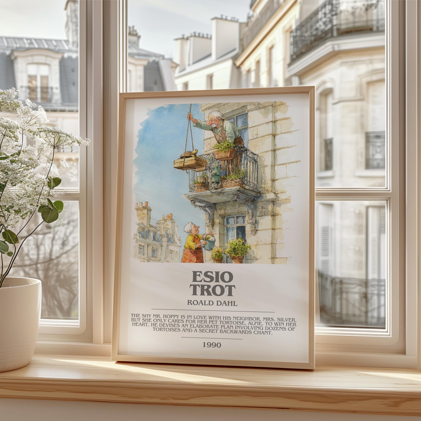 Esio Trot by Roald Dahl | Descriptive Modern Book Art | Poster