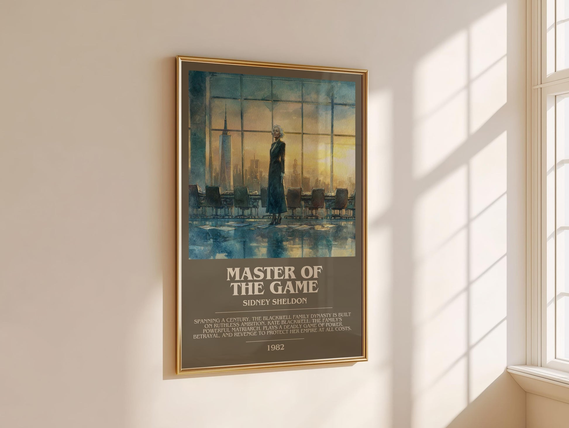 Master Of The Game by Sidney Sheldon | Descriptive Modern Book Art | Poster