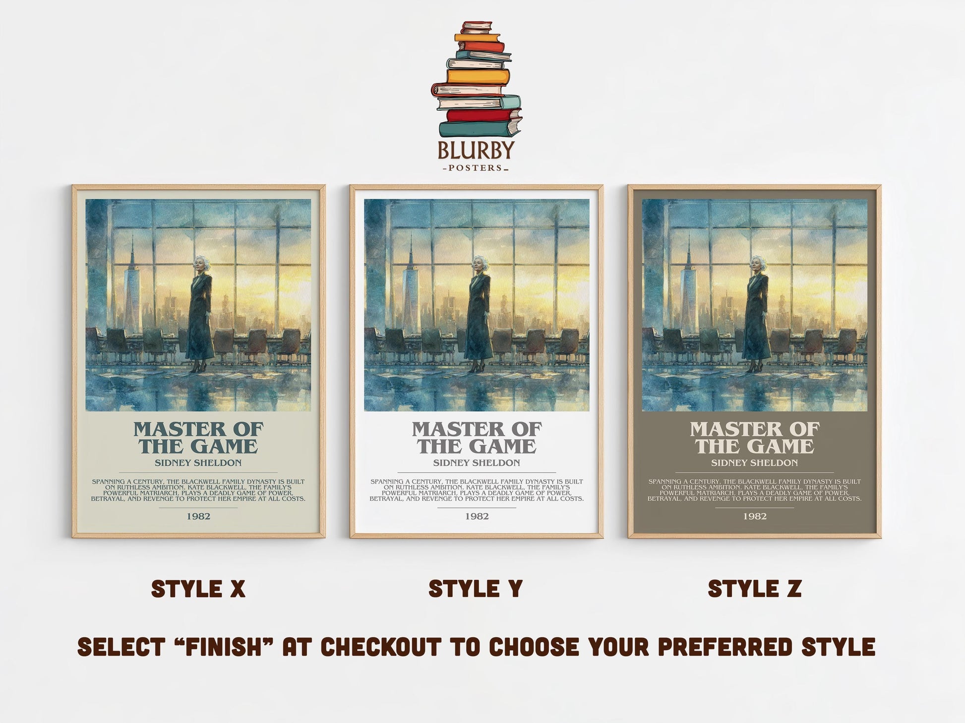 Master Of The Game by Sidney Sheldon | Descriptive Modern Book Art | Poster