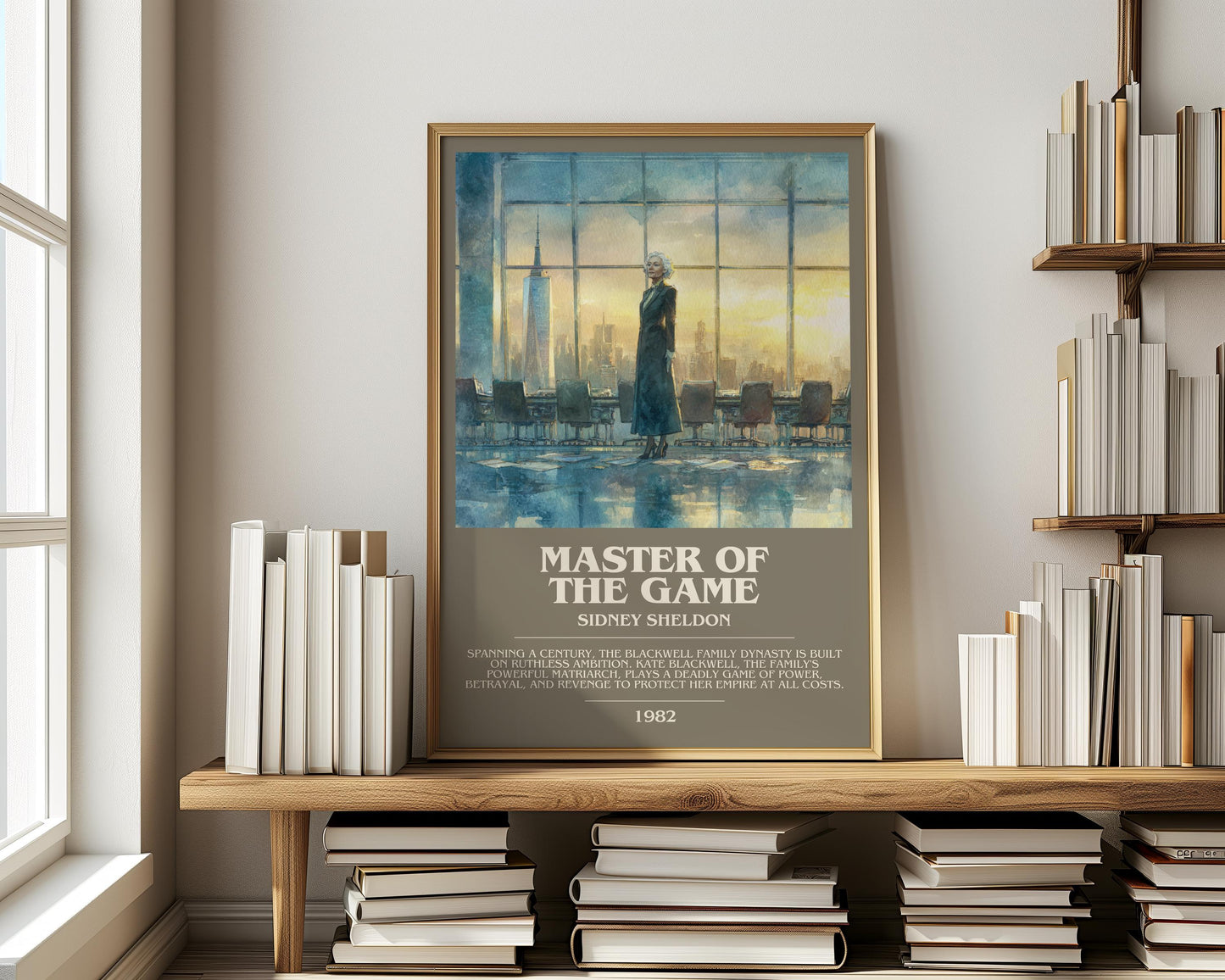 Master Of The Game by Sidney Sheldon | Descriptive Modern Book Art | Poster
