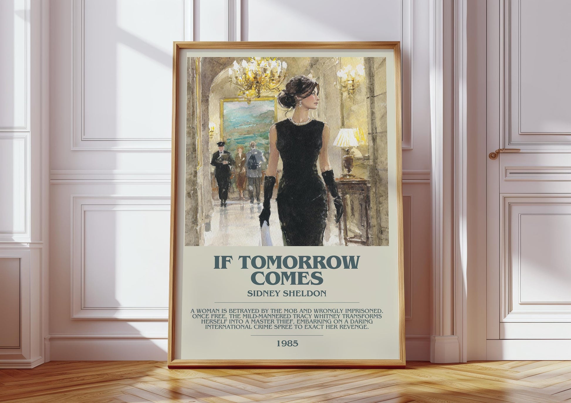 It Comes Tomorrow by Sidney Sheldon | Descriptive Modern Book Art | Poster