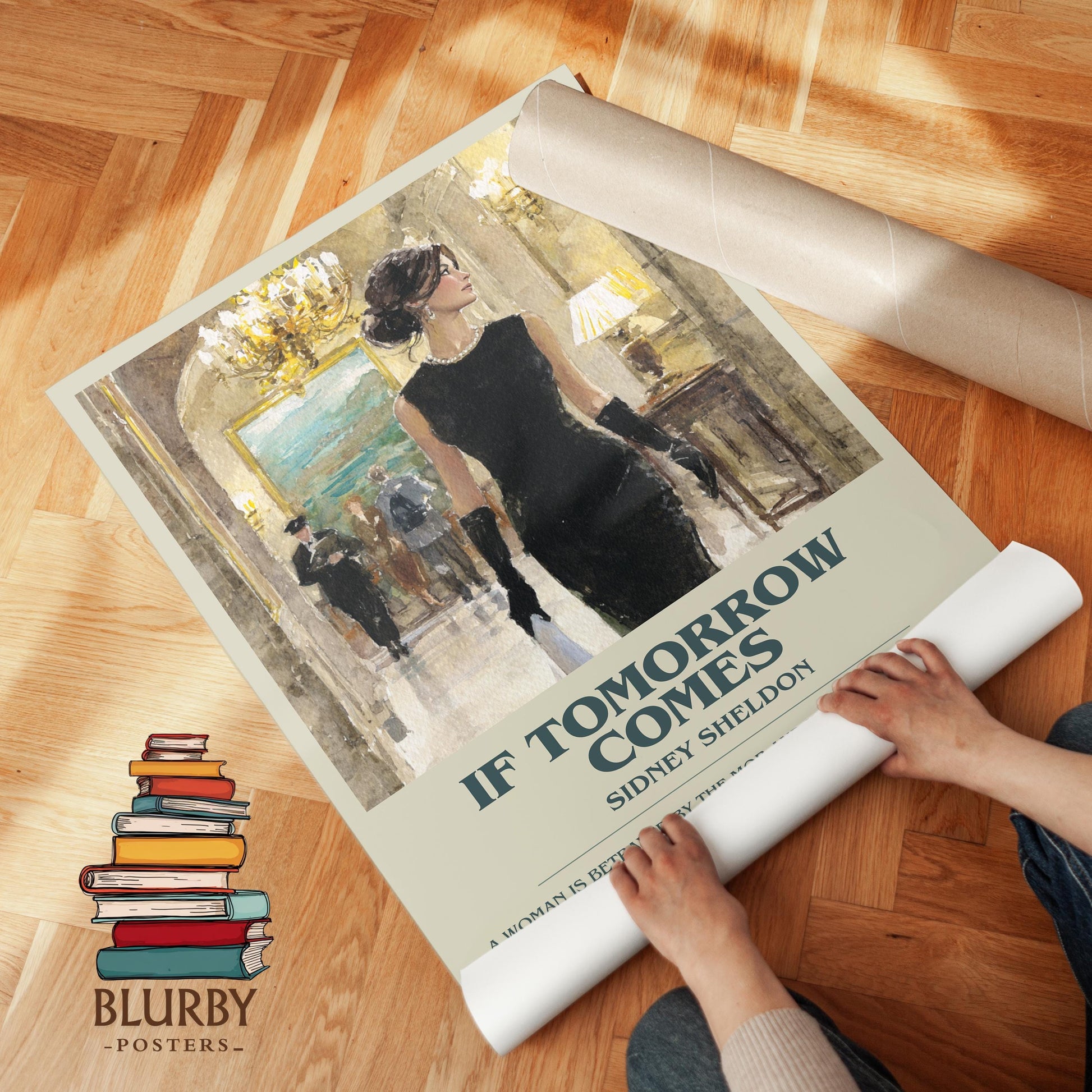 It Comes Tomorrow by Sidney Sheldon | Descriptive Modern Book Art | Poster