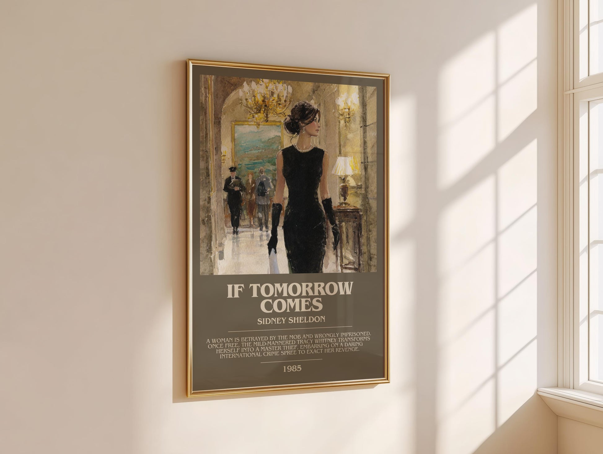 It Comes Tomorrow by Sidney Sheldon | Descriptive Modern Book Art | Poster