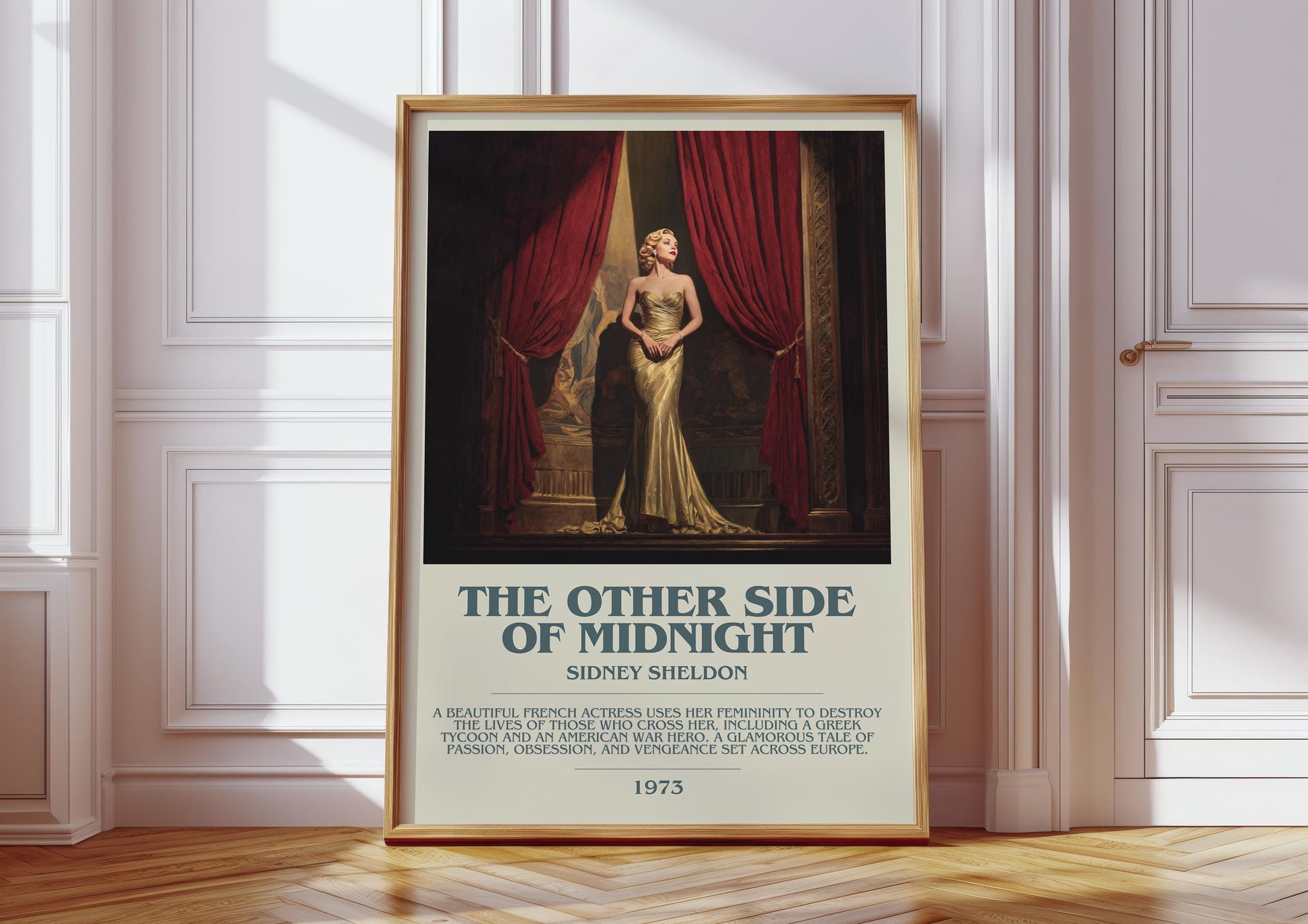 The Other Side Of Midnight by Sidney Sheldon | Descriptive Modern Book Art | Poster