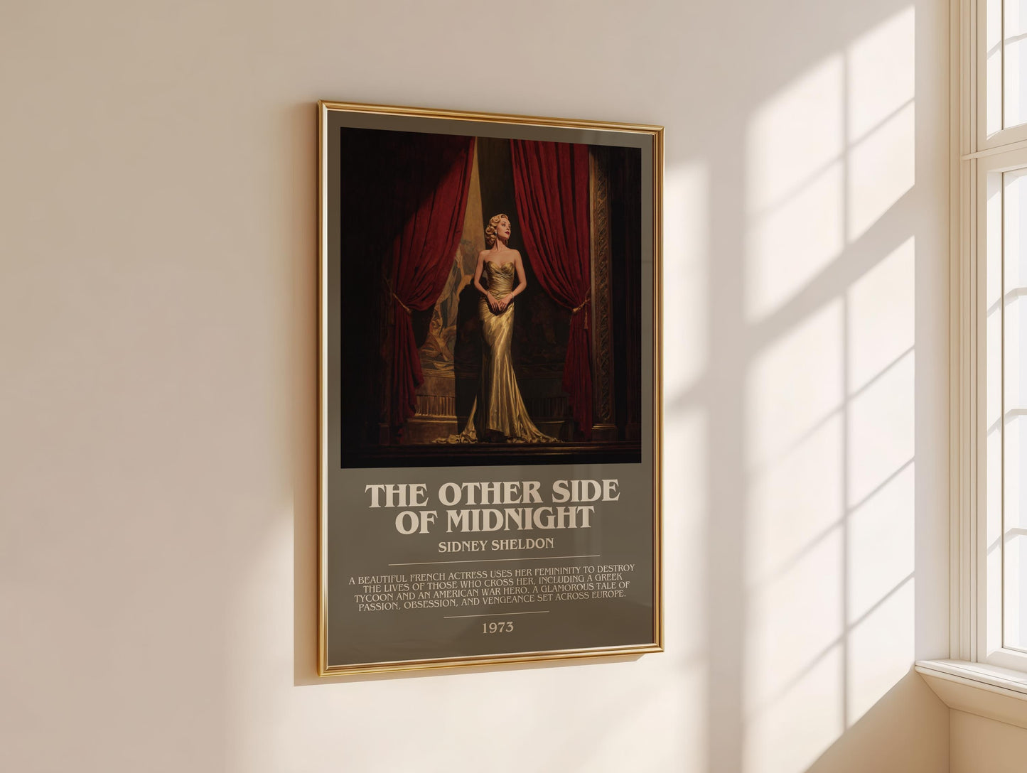 The Other Side Of Midnight by Sidney Sheldon | Descriptive Modern Book Art | Poster