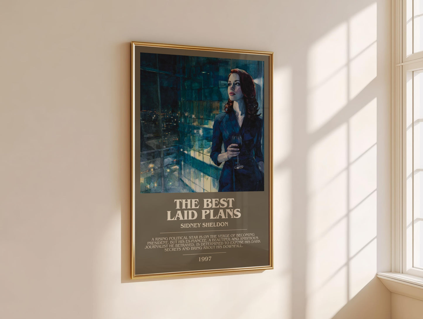 The Best Laid Plans by Sidney Sheldon | Descriptive Modern Book Art | Poster