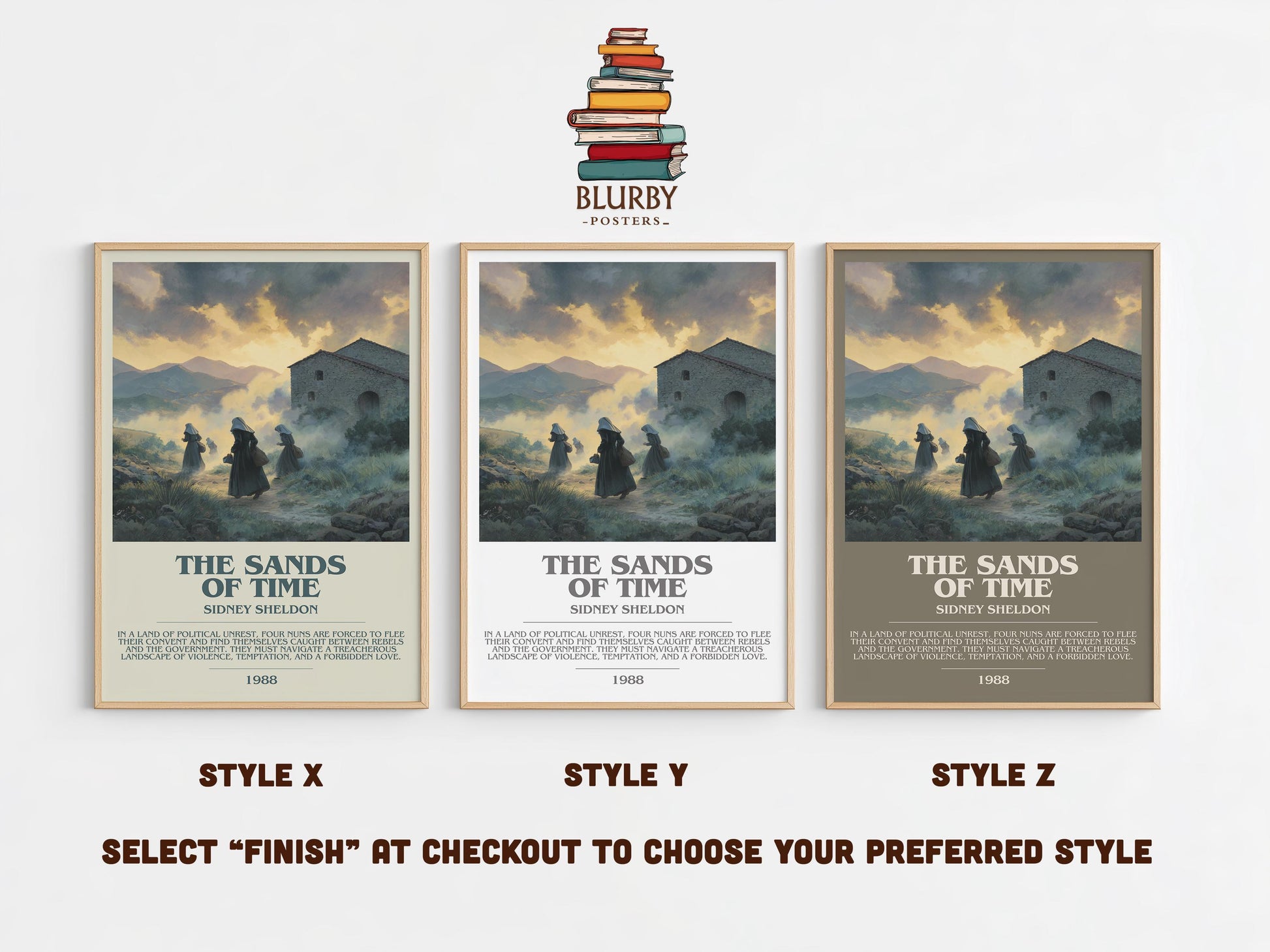 The Sands Of Time by Sidney Sheldon | Descriptive Modern Book Art | Poster