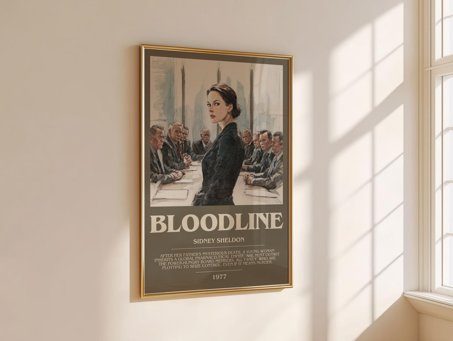 Bloodline by Sidney Sheldon | Descriptive Modern Book Art | Poster