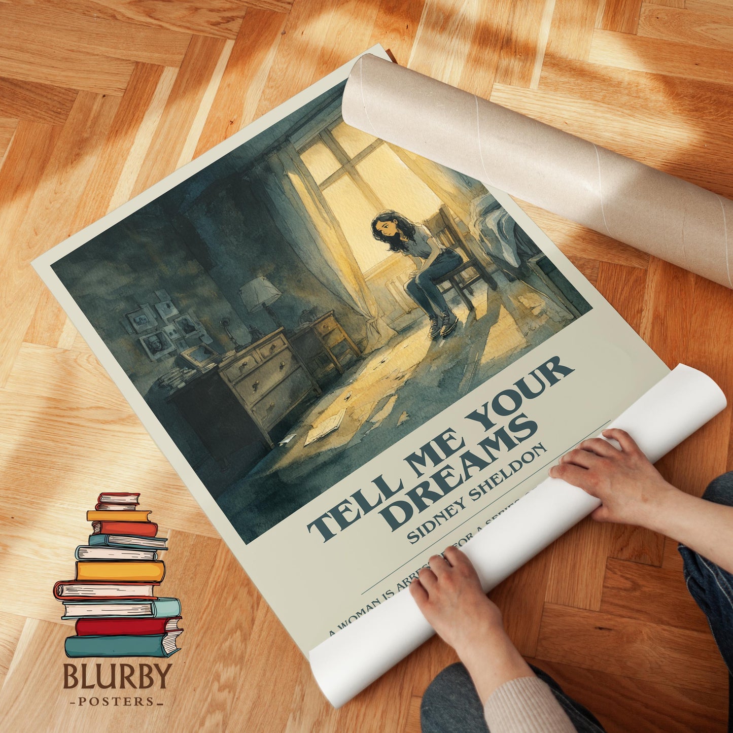 Tell Me Your Dreams by Sidney Sheldon | Descriptive Modern Book Art | Poster