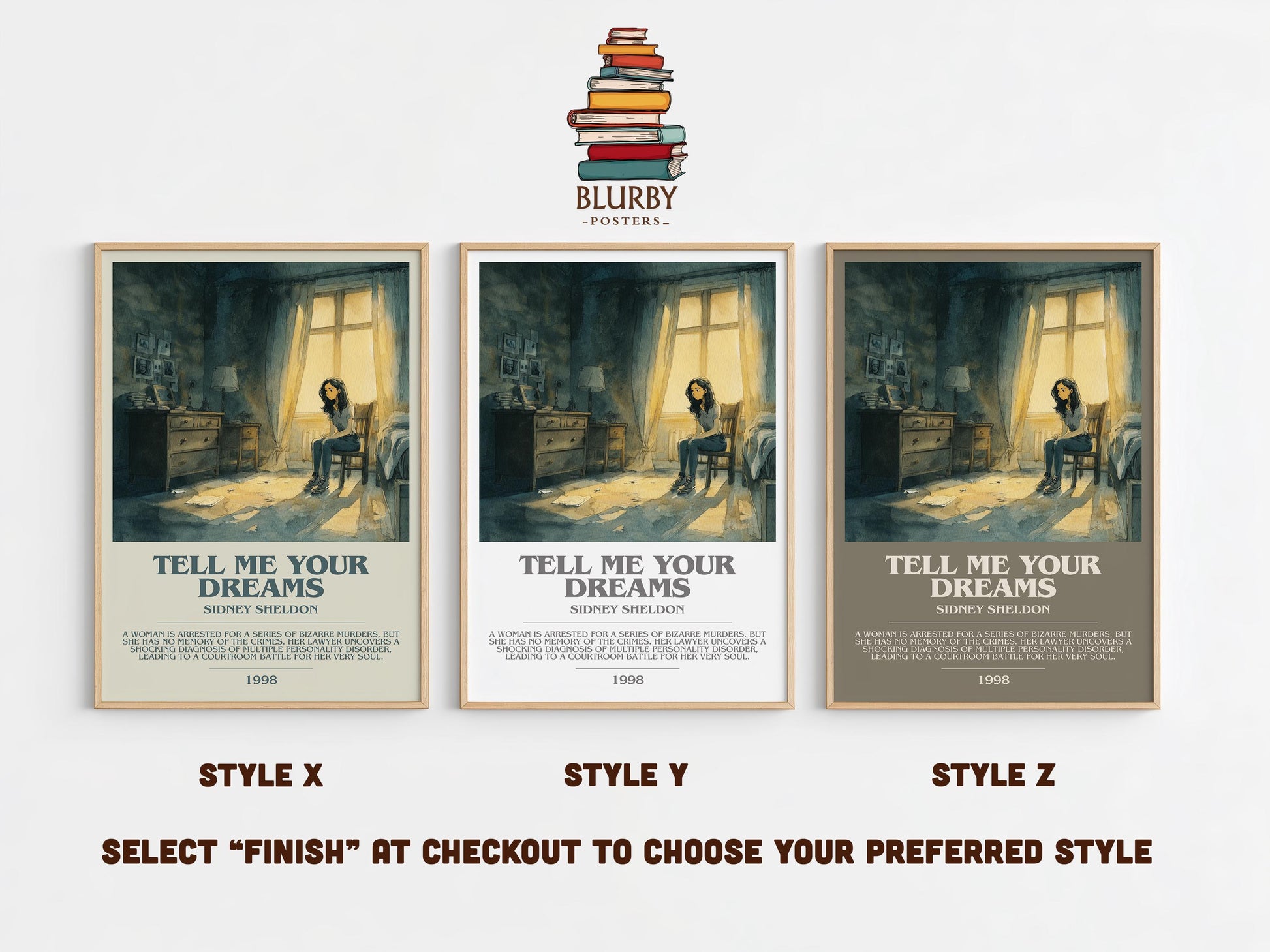 Tell Me Your Dreams by Sidney Sheldon | Descriptive Modern Book Art | Poster