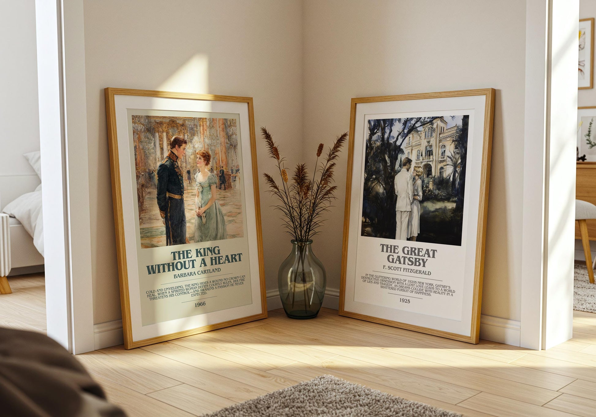 The King Without A Heart by Barbara Cartland | Descriptive Modern Book Art | Poster