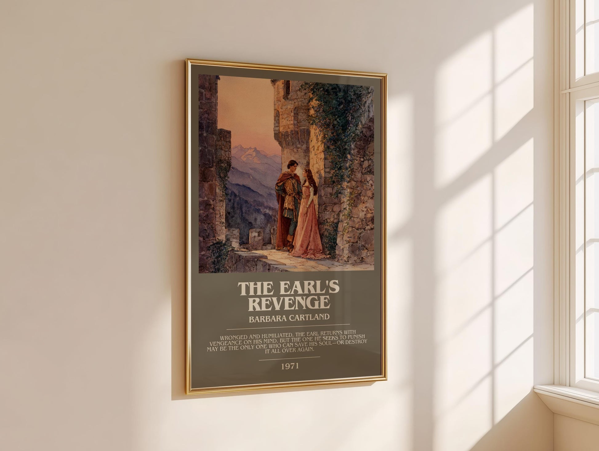 The Earl's Revenge by Barbara Cartland | Descriptive Modern Book Art | Poster