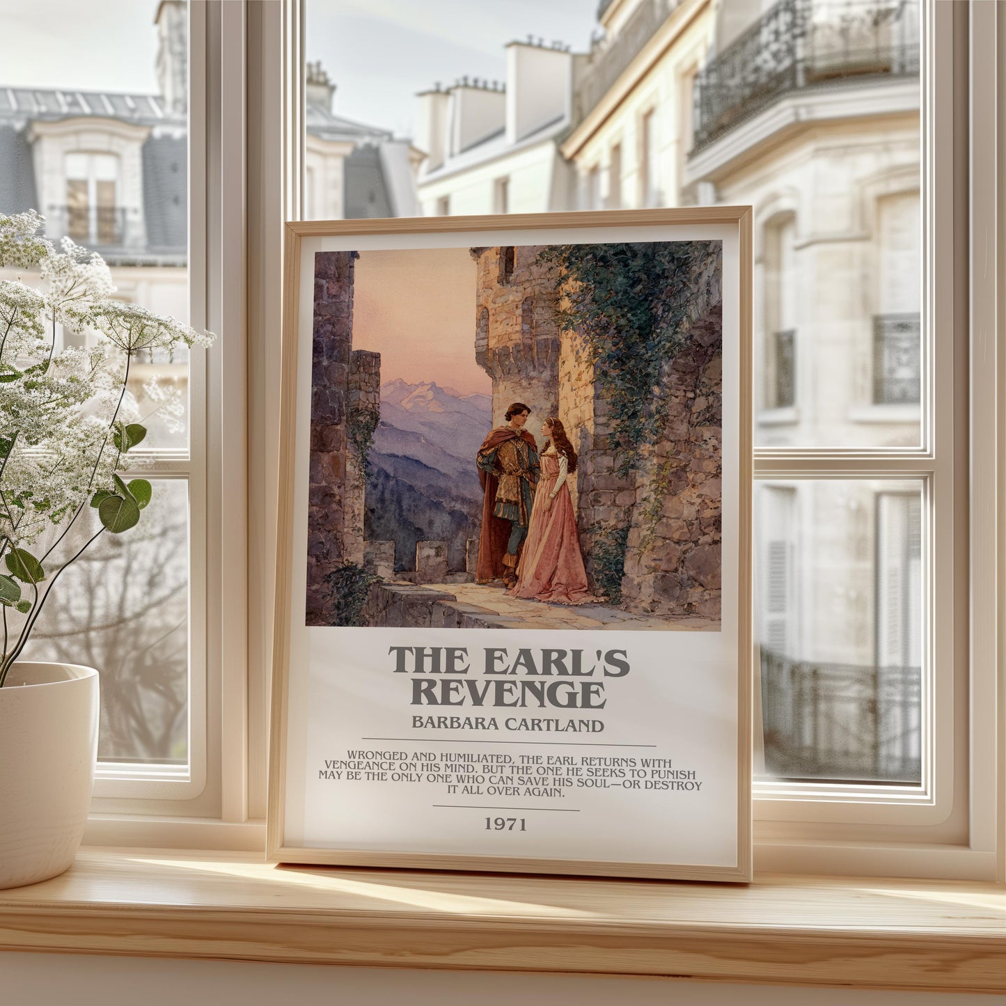 The Earl's Revenge by Barbara Cartland | Descriptive Modern Book Art | Poster