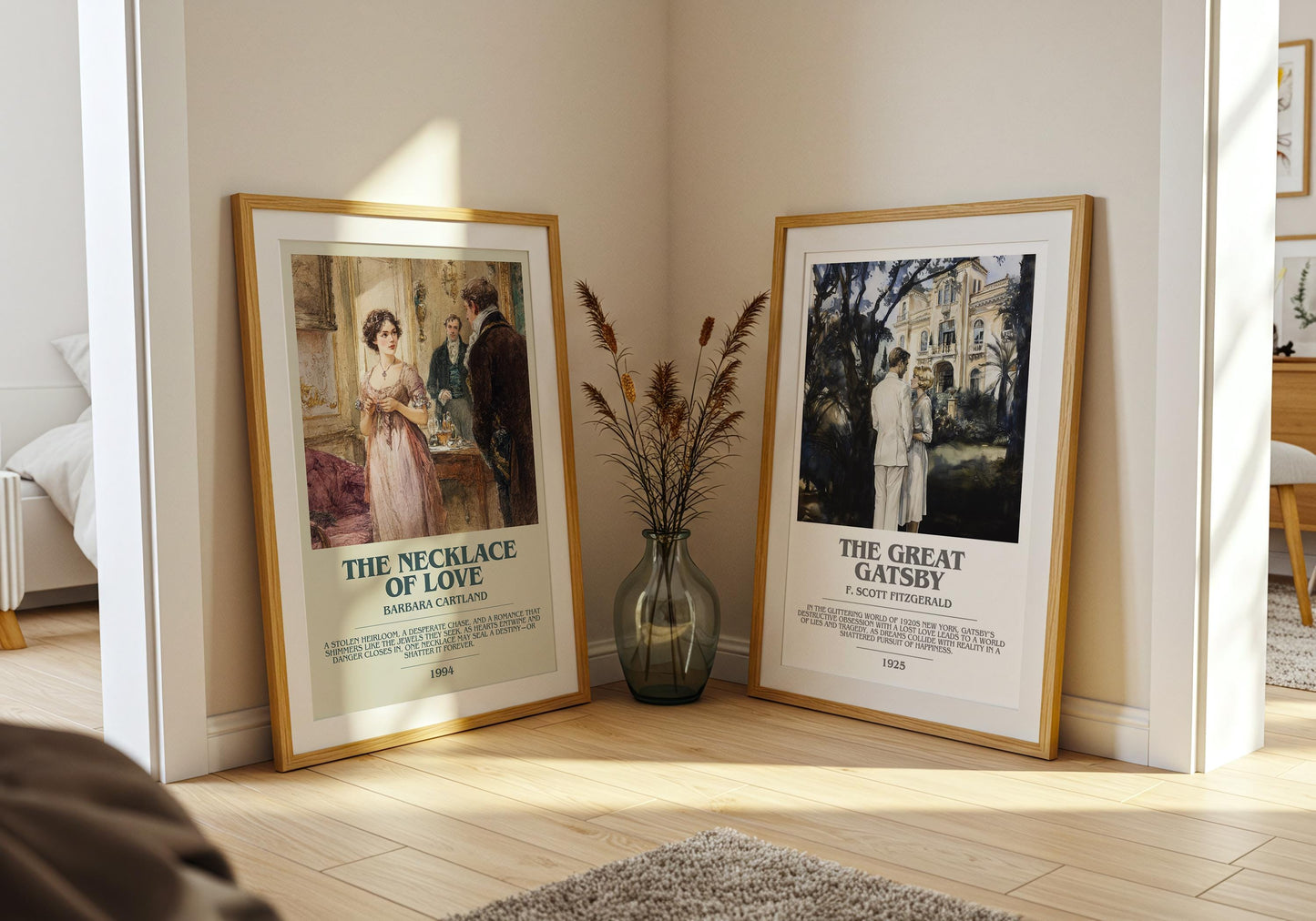 Necklace Of Love by Barbara Cartland | Descriptive Modern Book Art | Poster