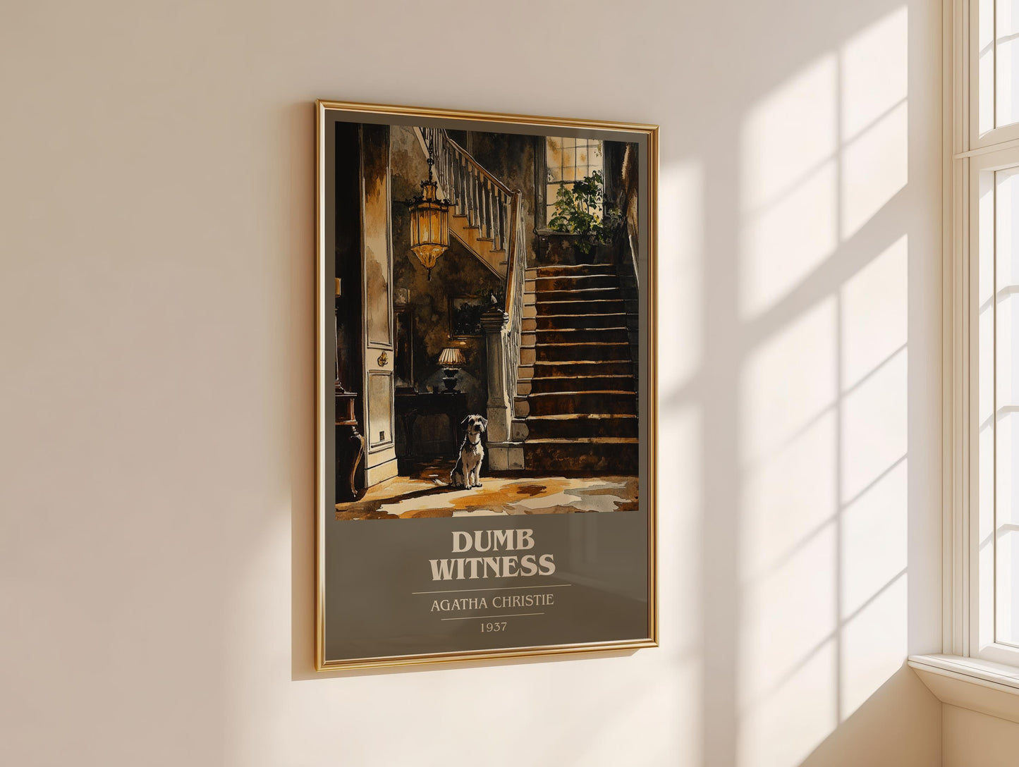 Dumb Witness book cover book poster framed on wall – mystery wall art