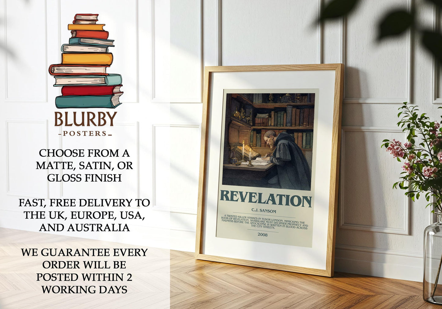 Revelation book poster packaging – museum-quality print rolled in protective tube