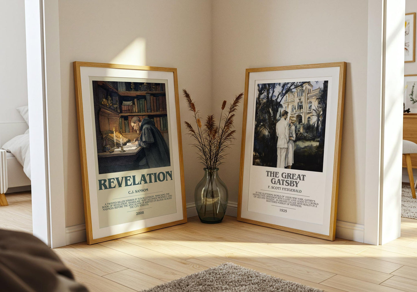 Revelation bookish print on bookshelf – C.J. Sansom fan gift
