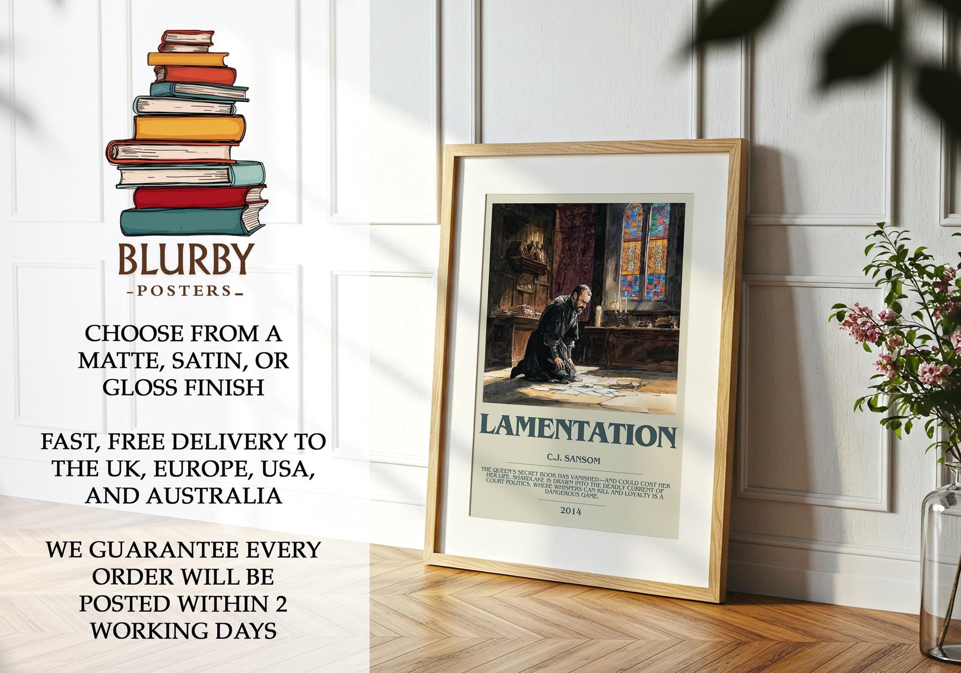 Lamentation book poster packaging – museum-quality print rolled in protective tube