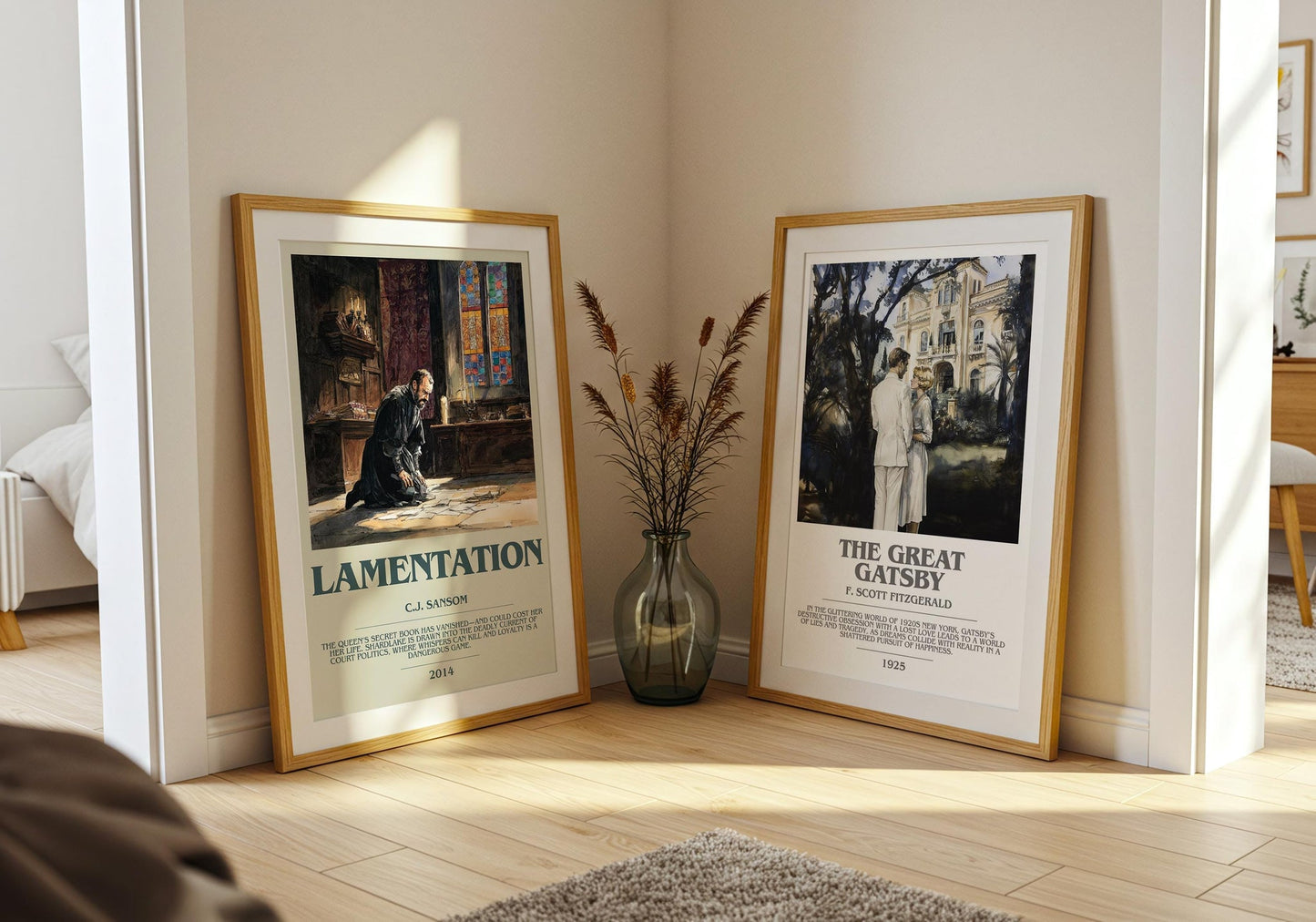 Lamentation bookish print on bookshelf – C.J. Sansom fan gift