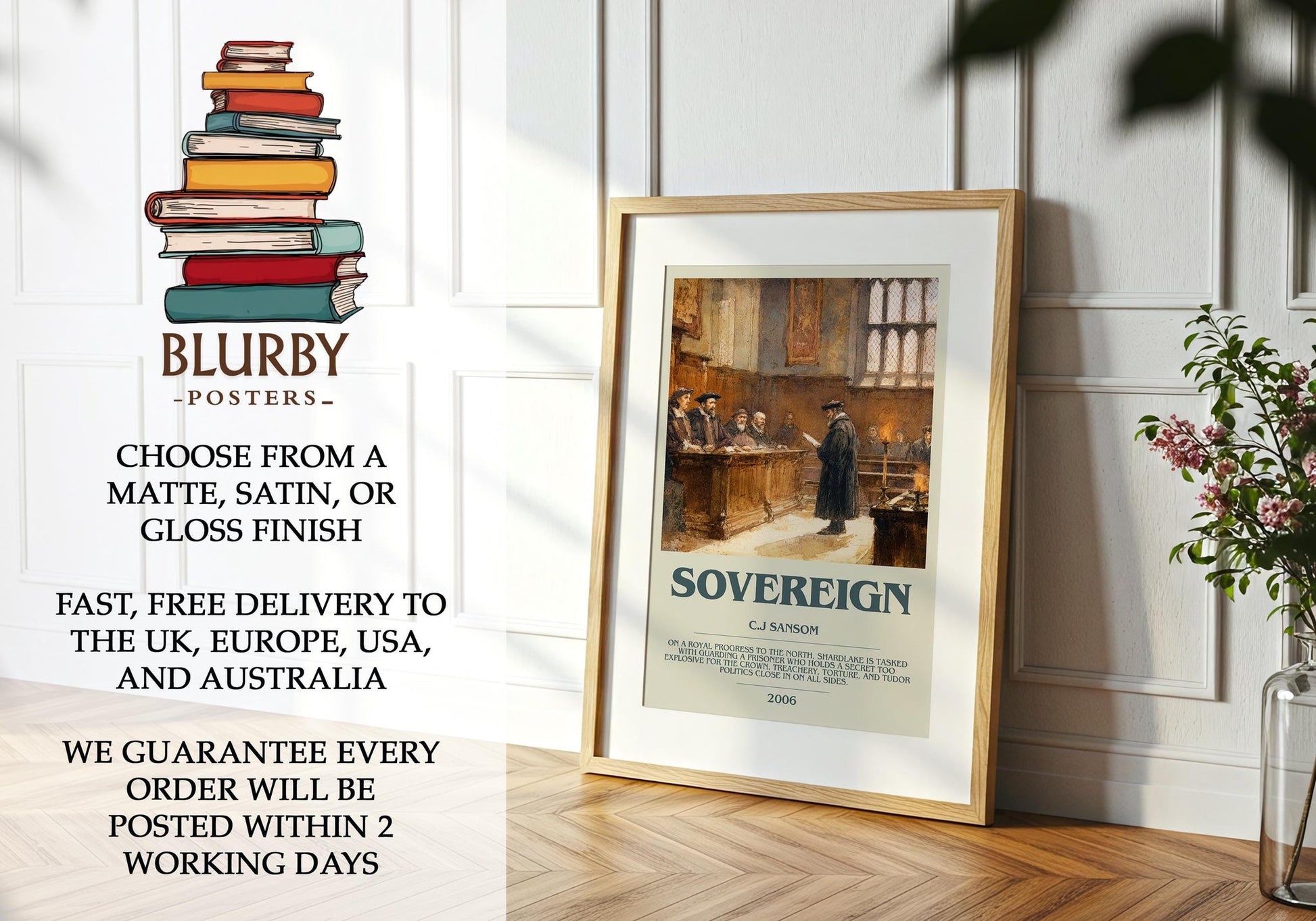 Sovereign book poster packaging – museum-quality print rolled in protective tube