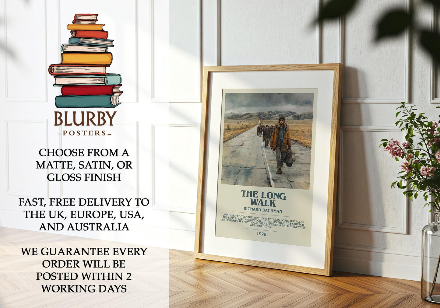 The Long Walk book poster packaging – museum-quality print rolled in protective tube